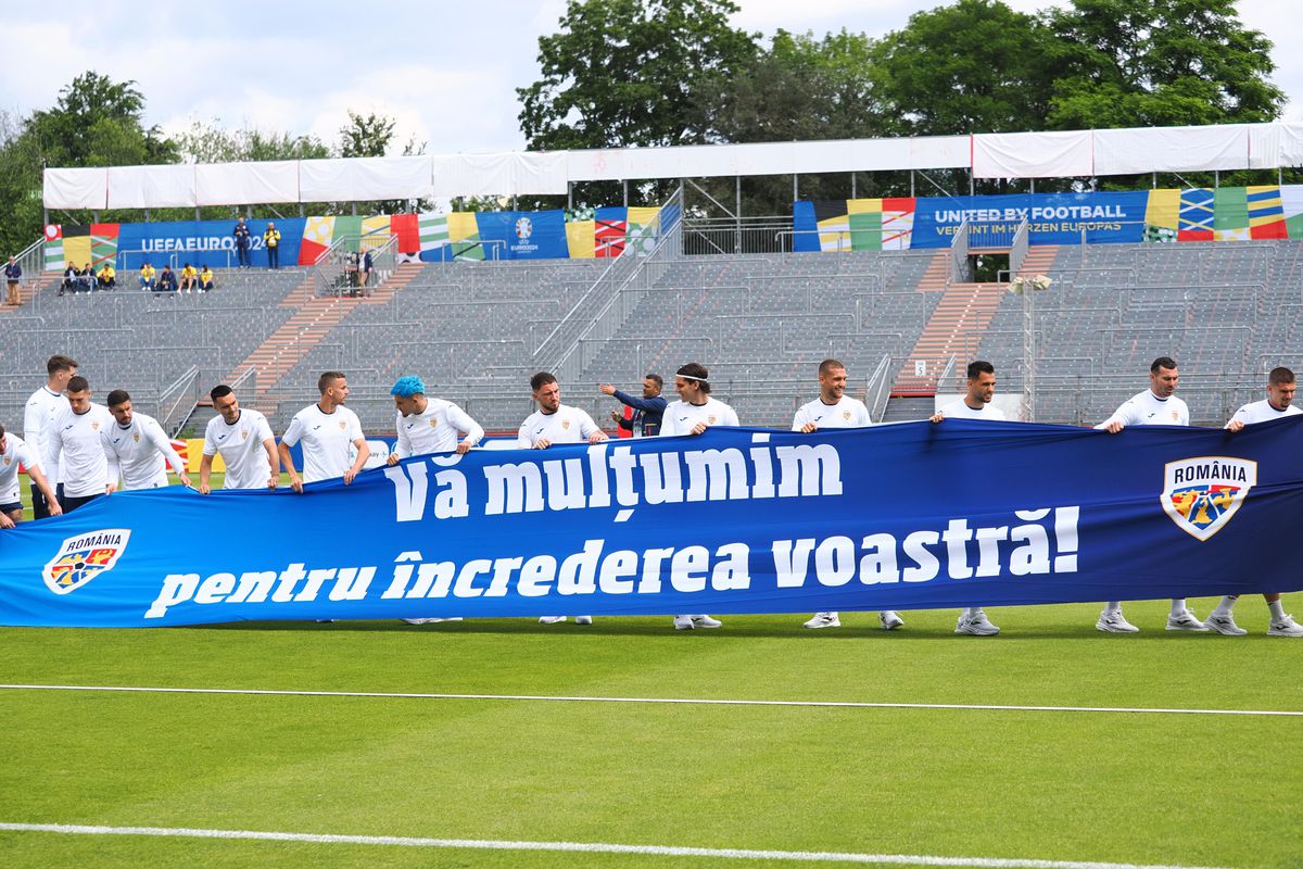 Imagini de la antrenamentul naționalei. Andrei Rațiu, albastru în cap înainte de Euro 2024