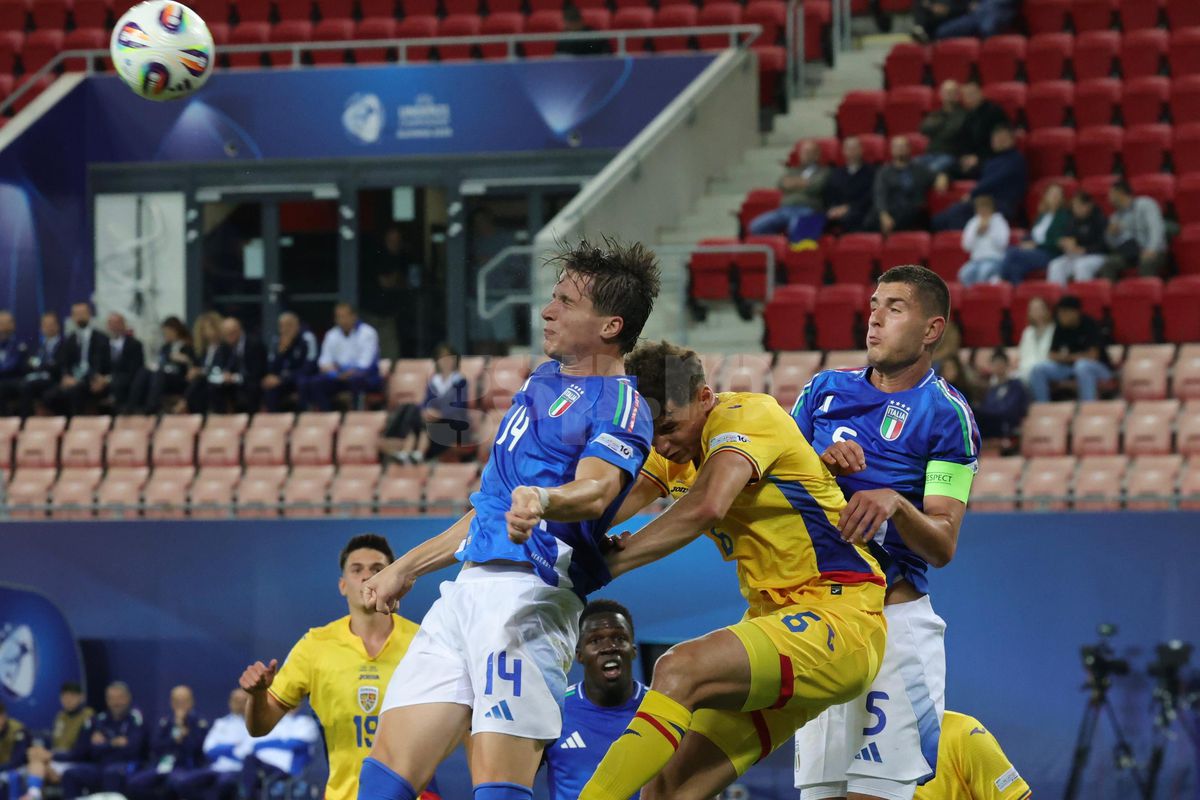 Louis Munteanu a ratat un penalty în Italia U21 - România U21