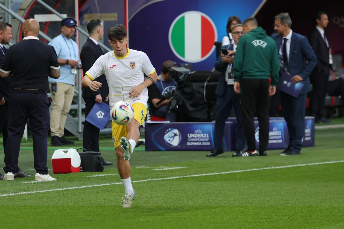 Oficialii FRF, în frunte cu Răzvan Burleanu, la Italia U21 - România U21