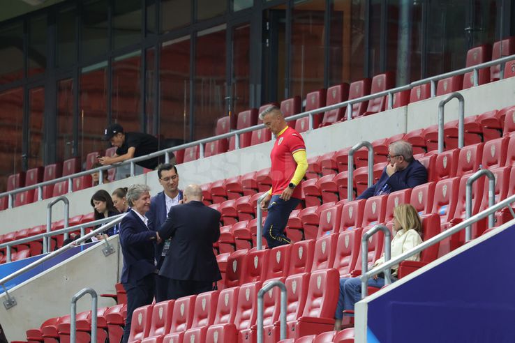 Daniel Pancu, în tribune la Italia U21 - România U21 / Foto: Ionuț Iordache GSP