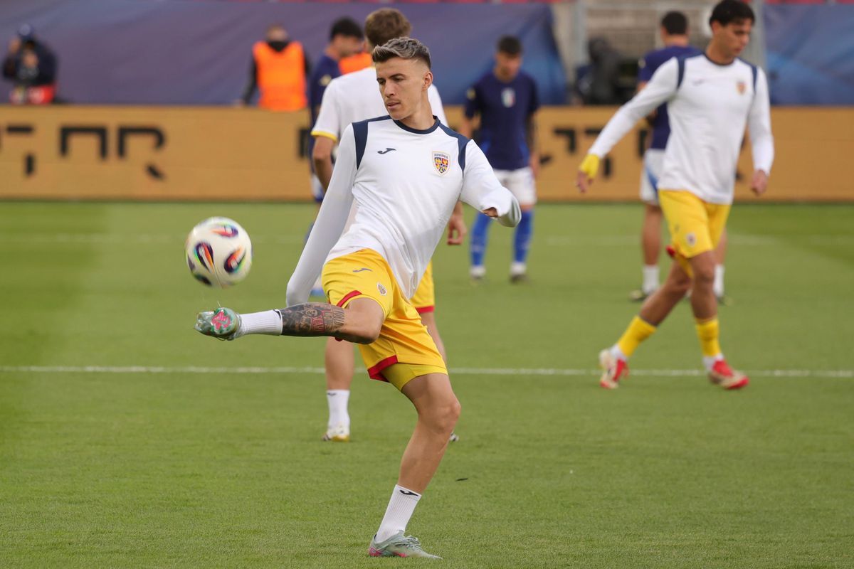 Oficialii FRF, în frunte cu Răzvan Burleanu, la Italia U21 - România U21