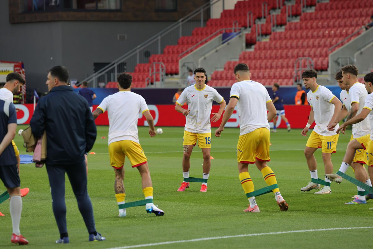 Oficialii FRF, în frunte cu Răzvan Burleanu, la Italia U21 - România U21