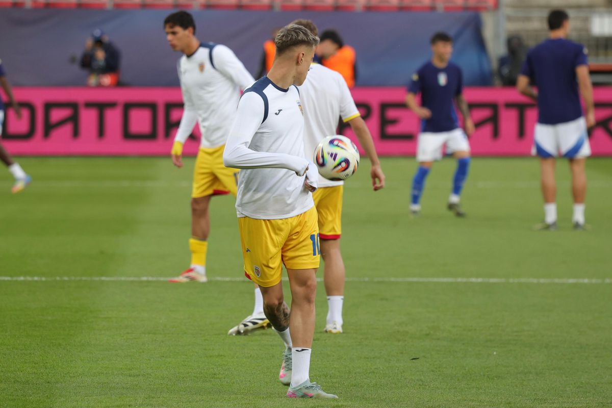 Oficialii FRF, în frunte cu Răzvan Burleanu, la Italia U21 - România U21