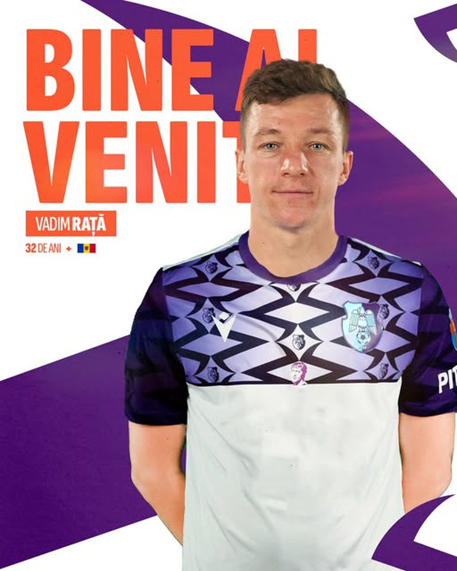 Vadim Rață a fost prezentat la FC Argeș / Foto: Facebook Caz curios cu transferul anunțat astăzi în Superliga: clubul a șters postarea după câteva ore » Unde s-au împotmolit lucrurile