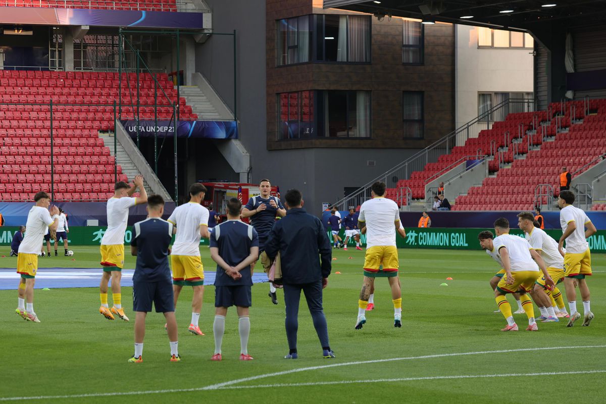 Oficialii FRF, în frunte cu Răzvan Burleanu, la Italia U21 - România U21