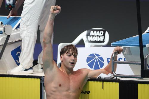 Egor Kornev după ce a devenit al șaselea înotător din istoria probei de 100 m liber FOTO Imago Images