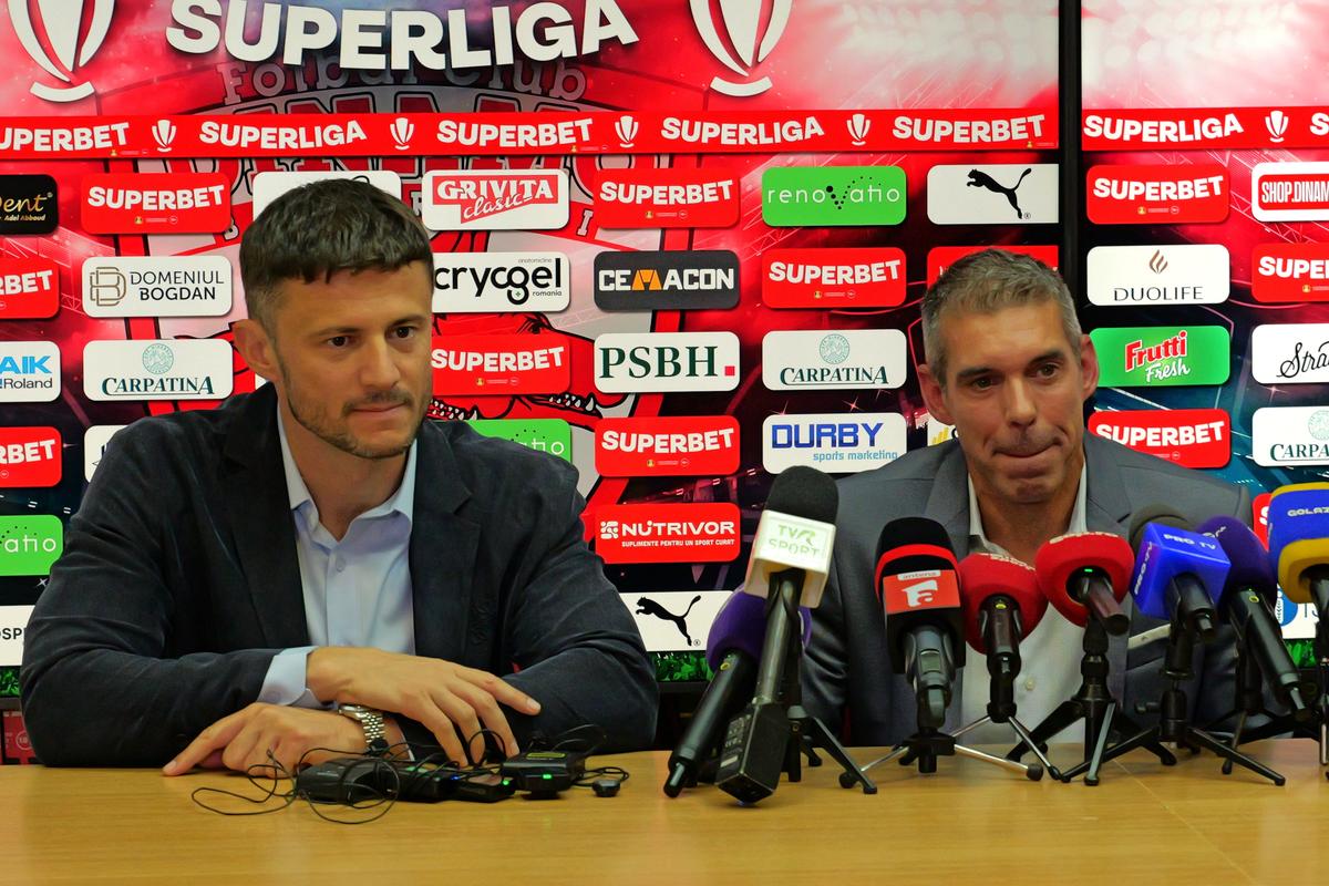 Ce nu s-a văzut la TV la prezentarea lui Nuno Campos la Dinamo » Ce staff va avea lusitanul și cine l-a însoțit în sala de conferințe