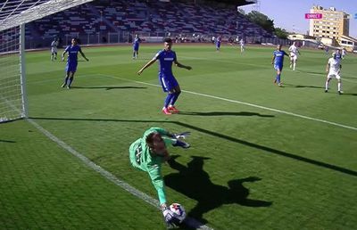 HERMANNSTADT - VOLUNTARI. FOTO Fază controversată la Sibiu: gazdele au sărbătorit golul, dar scorul a rămas 0-0