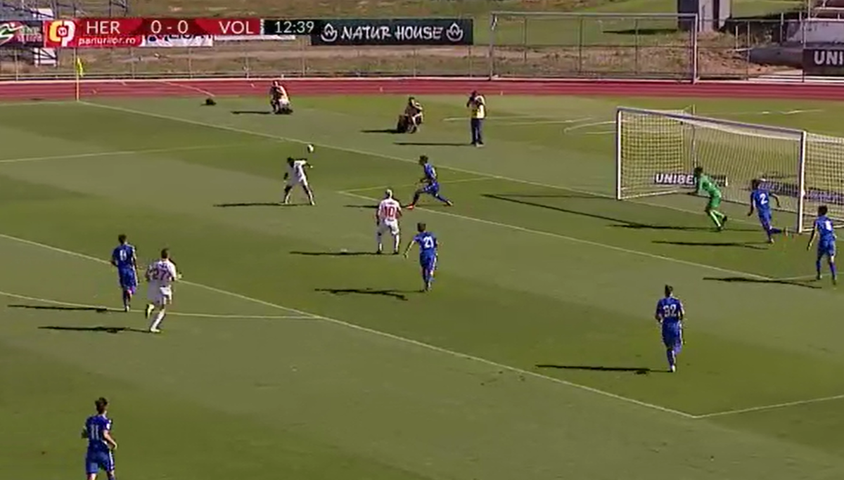 HERMANNSTADT - VOLUNTARI. FOTO Fază controversată la Sibiu: gazdele au sărbătorit golul, dar scorul a rămas 0-0
