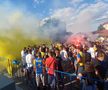 PETROLUL - RAPID. FOTO Atmosferă de derby și pe timp de coronavirus! Spectacol făcut de „lupii galbeni” la arena „Ilie Oană”, însă fără distanțare socială