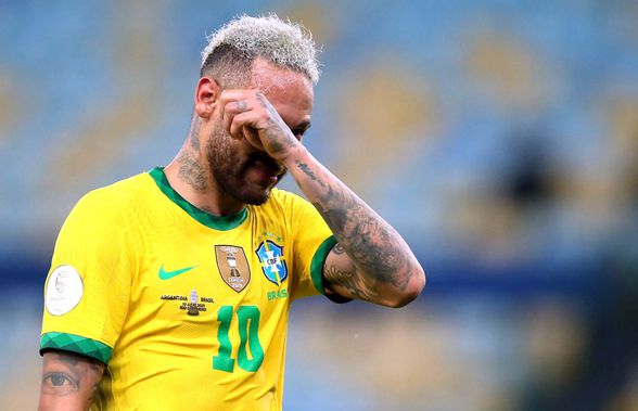Imagini sfâșietoare cu Neymar, după eșecul din finala Copa America: brazilianul a plâns în hohote