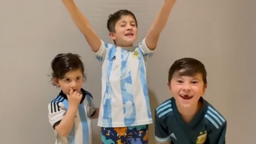 Copiii lui Messi au sărbătorit succesul Argentinei