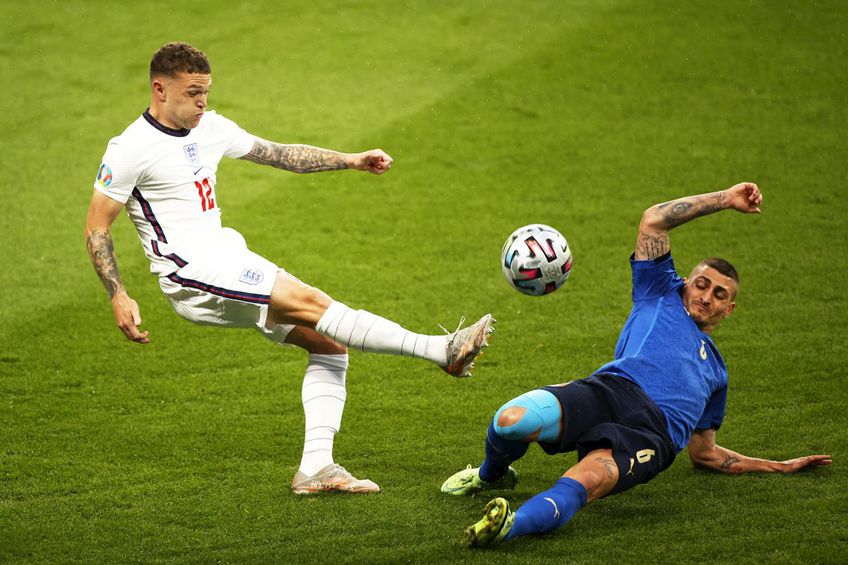 Kieran Trippier a pasat decisiv la primul gol din Italia - Anglia // foto: Guliver/gettyimages
