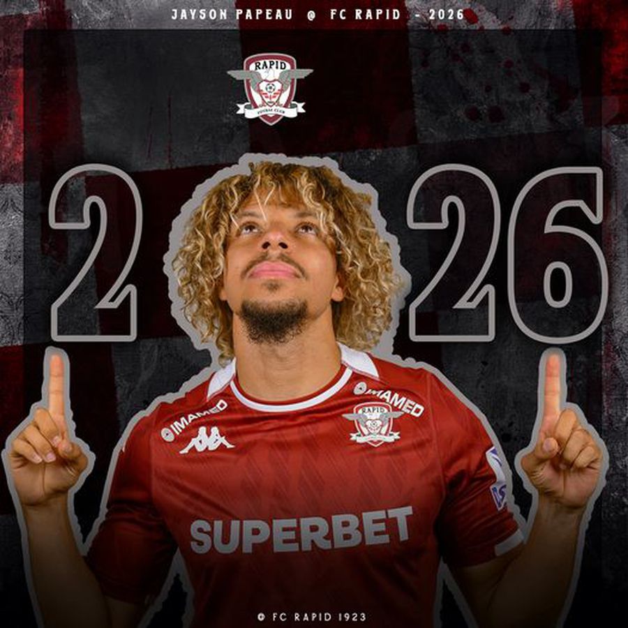 Jayson Papeau își prelungise recent contractul cu Rapid, foto: Facebook FC Rapid 1923 ȘOC la Rapid! Șumudică l-a pus pe lista de transferuri, după ce l-a titularizat la Iași: „Trebuie să eliberăm niște locuri”