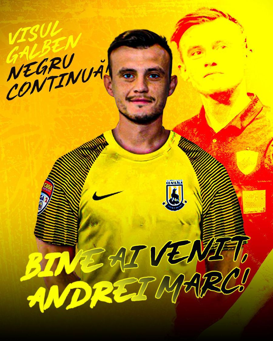 Andrei Marc a revenit la Ceahlăul după 10 ani: contract pe un an. FOTO: Facebook @CSM Ceahlăul Piatra Neamț Andrei Marc a ales și a semnat: „Visul galben-negru continuă!”