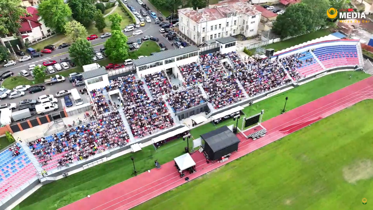 Cum arată gazonul stadionului „Eugen Popescu” din Târgoviște