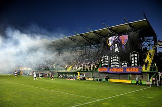 Atmosferă de zile mari la Mioveni, la FC Argeș - Rapid: scenografie 3D la revenirea în prima ligă » Au apărut și probleme!