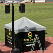 Cum arată gazonul stadionului „Eugen Popescu” din Târgoviște. FOTO: Facebook @DB-sport.ro