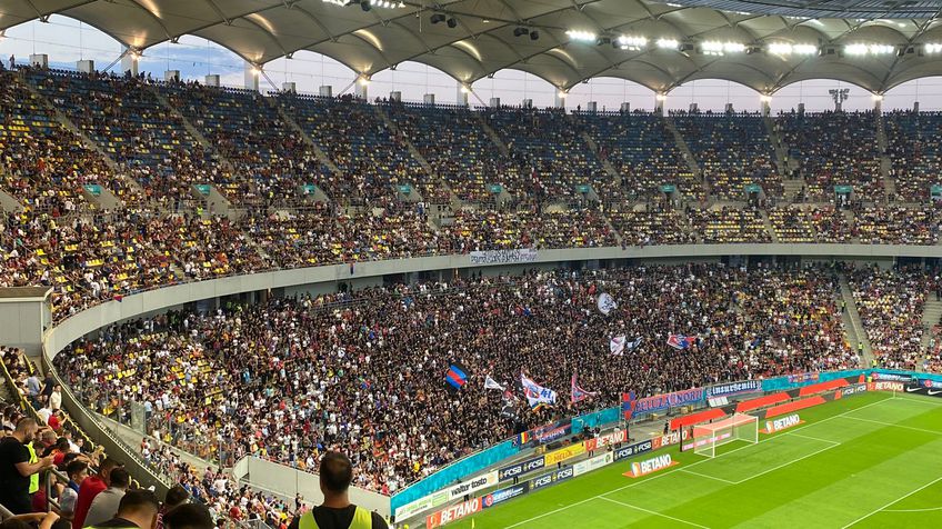 Galeria celor de la FCSB și-a strigat dorința de a reveni în Ghencea, imediat după fluierul de start al disputei cu Dunajska Streda, din turul III preliminar al Conference League.