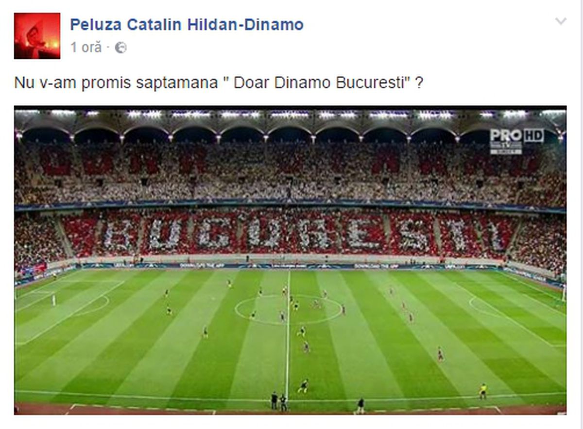 FOTO „Doar Dinamo București”, scenografie la FCSB - City