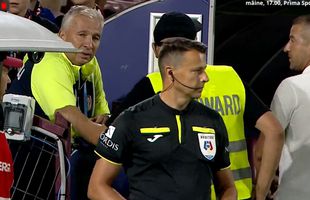 Dan Petrescu, criză de nervi la CFR Cluj - Slobozia » Două galbene în două minute și o imagine antologică