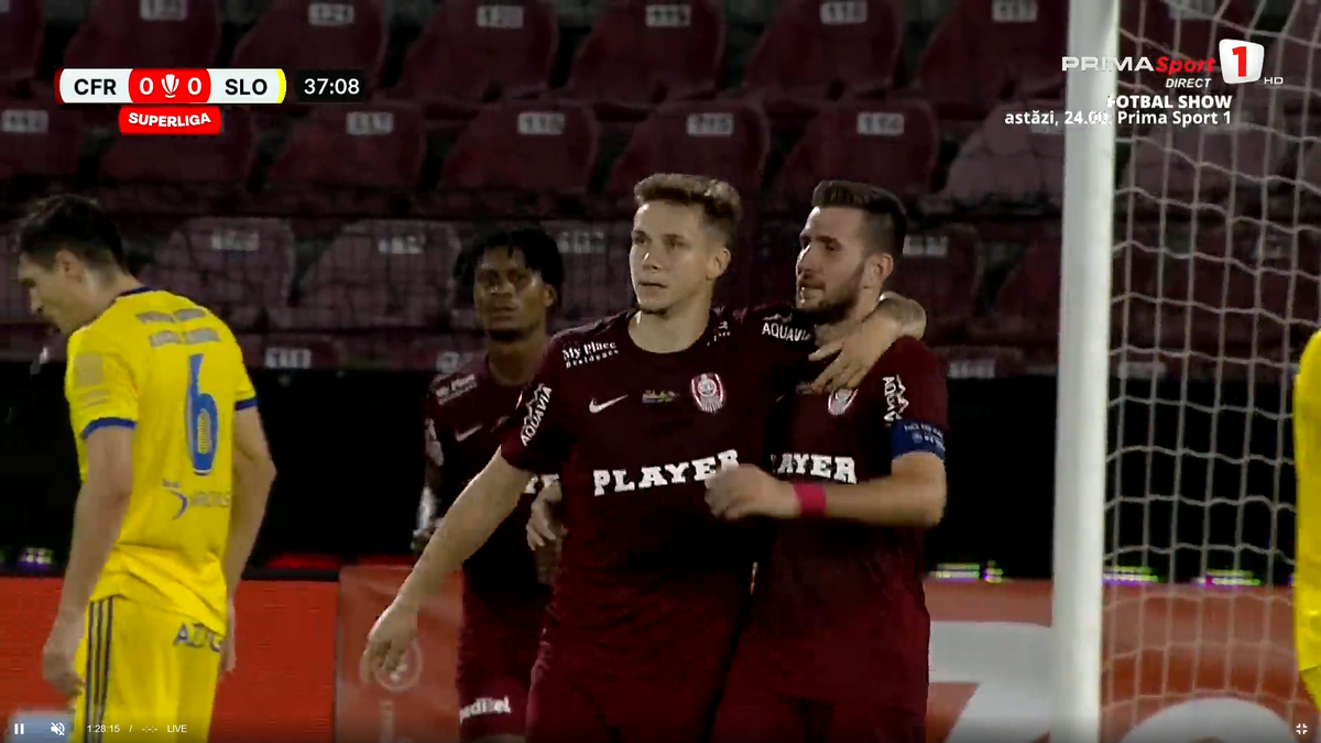 Golul lui Louis Munteanu în CFR Cluj - Unirea Slobozia