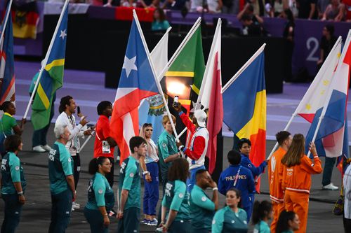 Mihaela Cambei, portrapelul României la festivitatea de pe Stade de France / FOTO: Raed Krishan (GSP.ro)