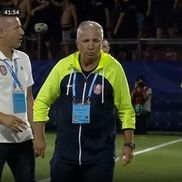 Dan Petrescu, trimis în tribune la CFR Cluj - Slobozia / FOTO: Captură TV @Prima Sport 1