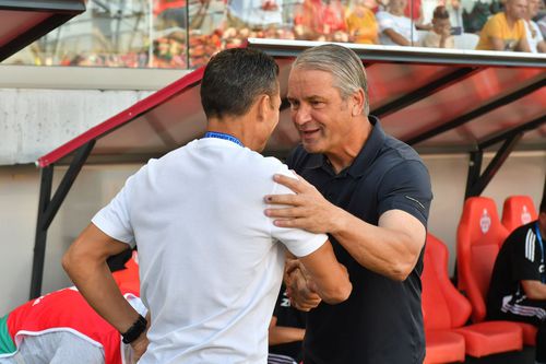 Bernd Stock, alături de Costel Gâlcă/ foto Bogdan Bălaș (GSP)