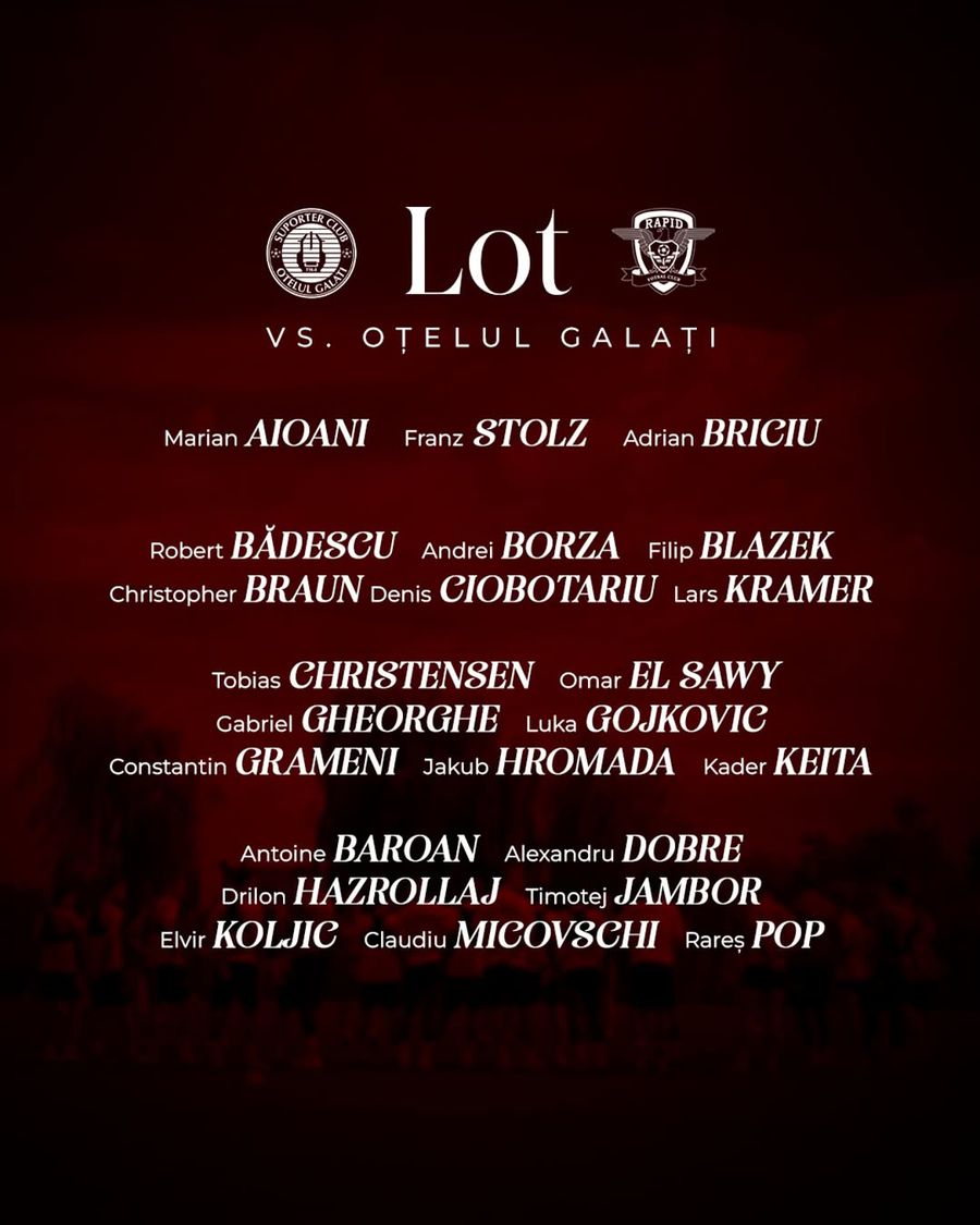 Rapid se încurcă la Galați, după o prestație curajoasă a Oțelului și o decizie controversată în final