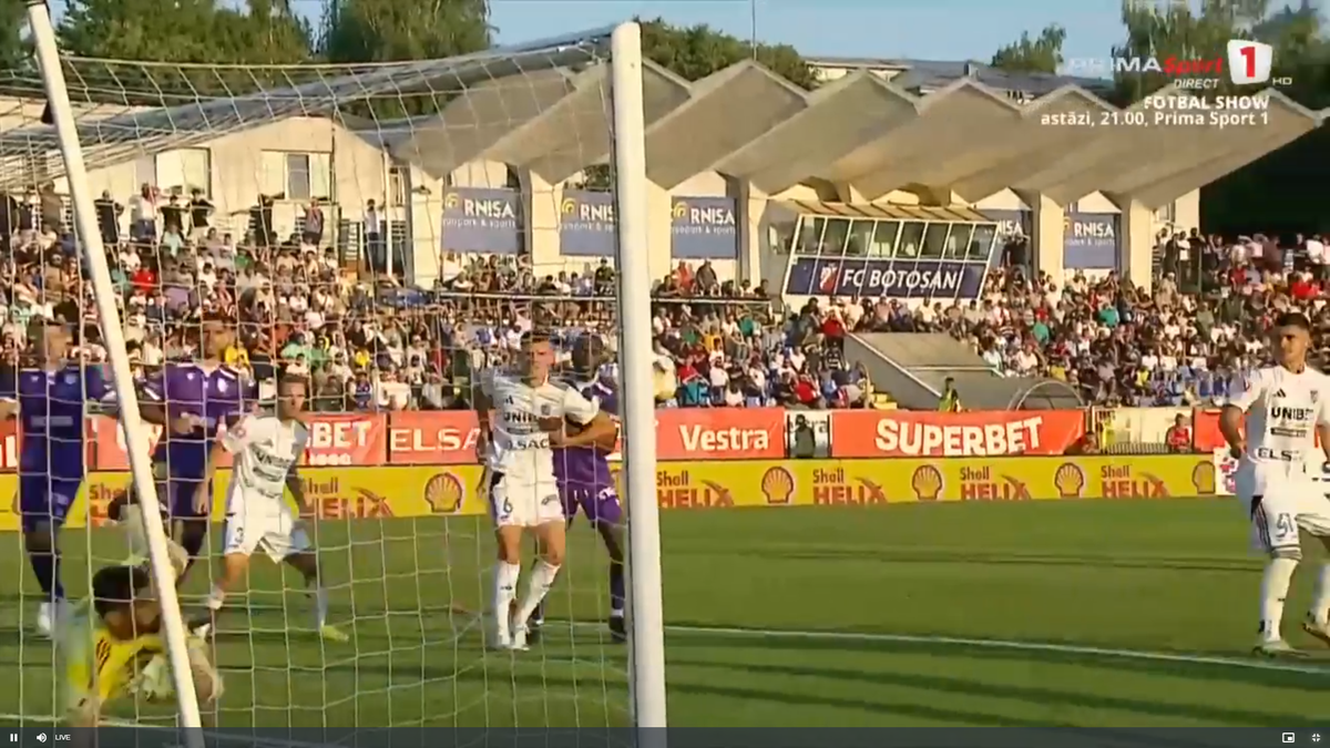Fază controversată de arbitraj în FC Botoșani - FC Argeș