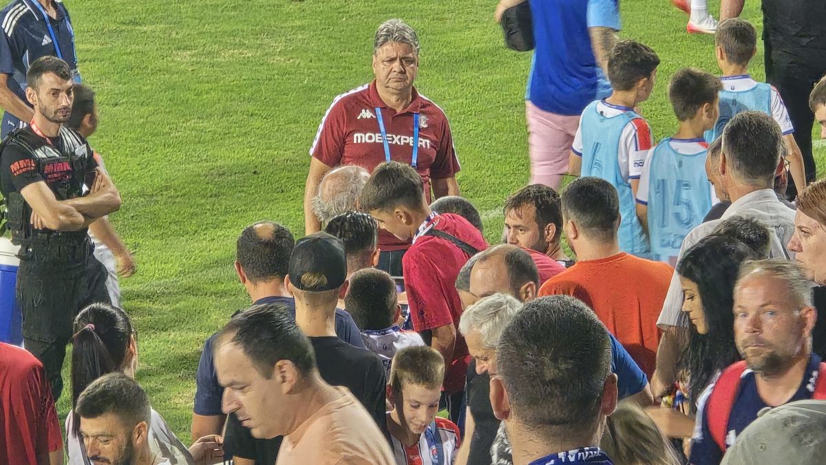 Ce s-a întâmplat la finalul partidei Oțelul Galați - Rapid. Foto: Cezar Titor (GSP)