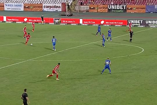 Borja Valle a marcat de la 55 de metri // FOTO: Captură Digi Sport