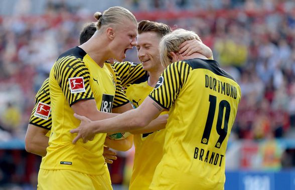 Spectacol total în derby-ul Bayer Leverkusen - Borussia Dortmund: 7 goluri și „dublă” Haaland