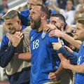 Vedat Muriqi (centru), golgheterul all-time Kosovo (nr. 18). Foto: Instagram