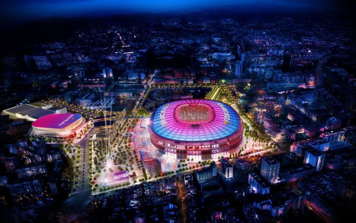 Imagini de la reconstrucția stadionului Camp Nou