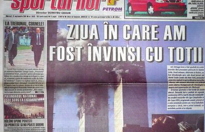 11 septembrie 2001, „ziua în care am fost învinși cu toții” » Ce titra Gazeta Sporturilor pe copertă, a doua zi după atentatele de la World Trade Center