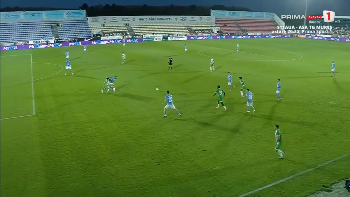 Moment incredibil la Voluntari - Concordia Chiajna: a luat două „galbene” într-un minut pentru două gesturi identice!