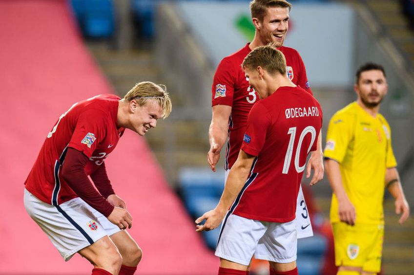 Haaland a marcat 3 goluri în Norvegia - România // foto: Facebook @ Fotballandslaget