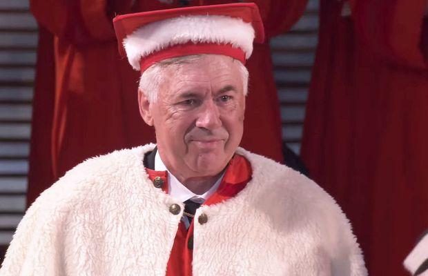 Ancelotti a fost învestit Doctor Honoris Causa, apoi dat de gol chiar de rector: „În 2024 îl așteaptă ceva extraordinar”