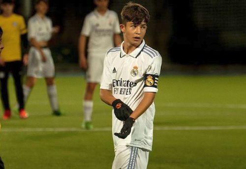 Raul Andrei Perțea, în tricoul lui Real Madrid / Sursă foto: Instagram