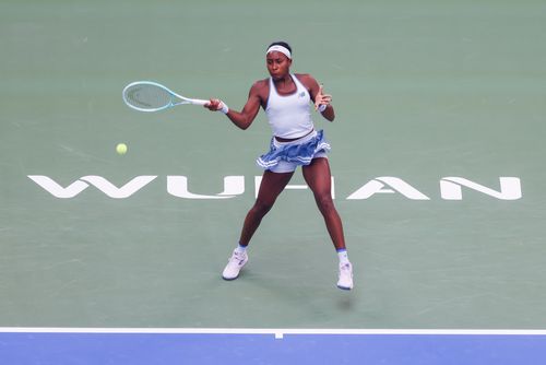 Coco Gauff în acțiune la Wuhan FOTO Guliver/GettyImages