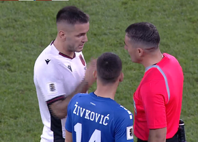 Serbia - Albania: GOL în prelungirile primei reprize! Istvan Kovacs, nevoit să intervină imediat