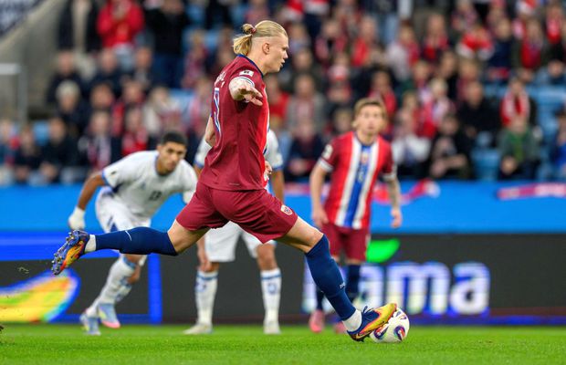 Fază rară: Erling Haaland a ratat două penalty-uri în Norvegia - Israel!