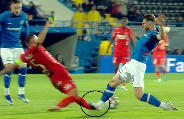 Iertat de eliminare? Faza la limită din Farul - Hermannstadt a provocat o dezbatere în studio: „E de roșu!” / „Eu merg pe galben”