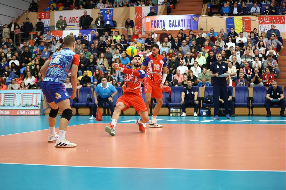 Arcada Galați, start ideal în turneul de calificare în grupele Ligii Campionilor » Două victorii cu 3-0 contra campioanelor Ucrainei și Bulgariei