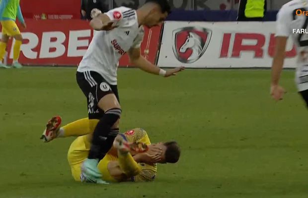 Eliminat imediat după ce a intrat pe teren! Vali Gheorghe a jucat doar 4 minute în U Cluj - Petrolul