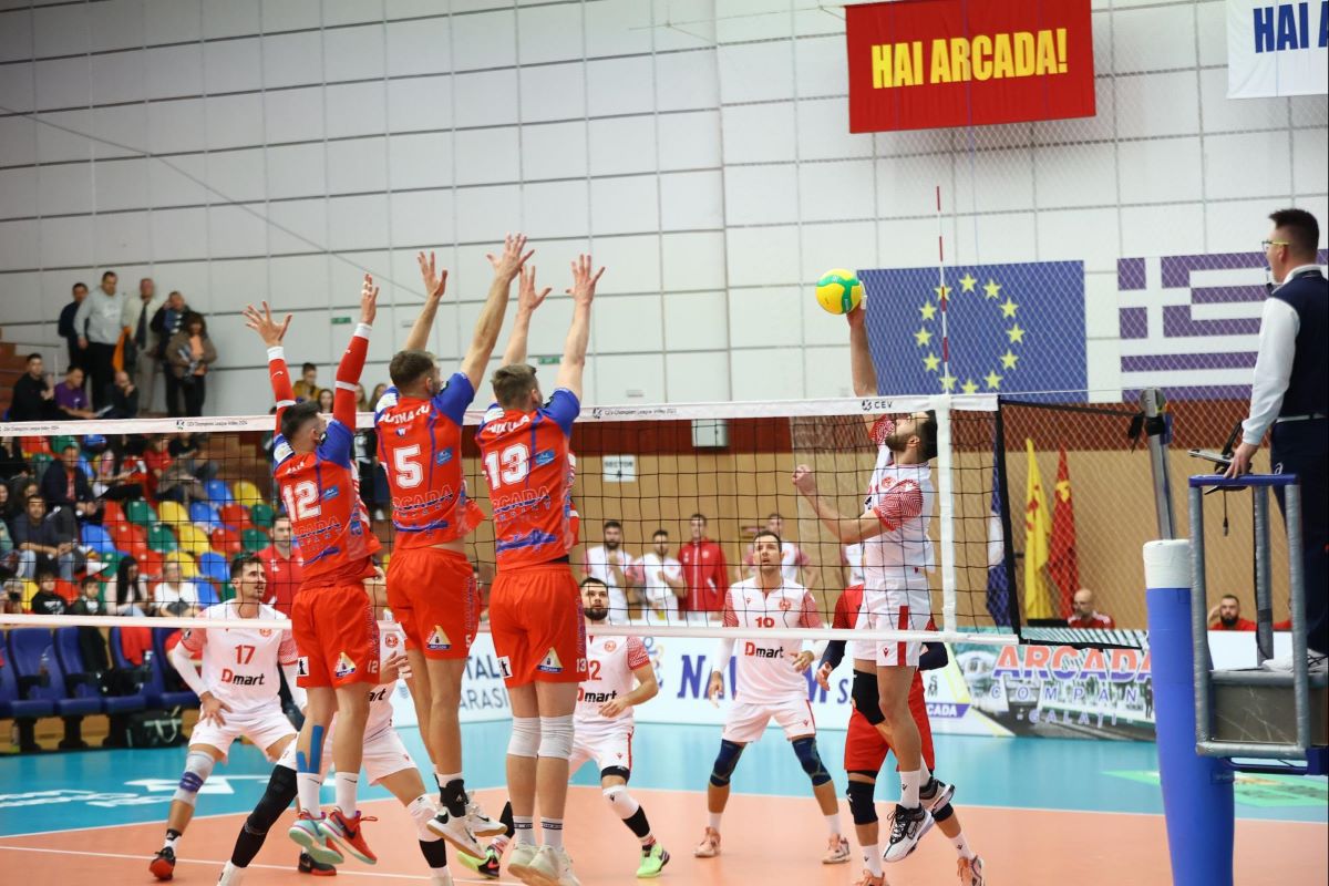 Arcada Galați, start ideal în turneul de calificare în grupele Ligii Campionilor » Două victorii cu 3-0 contra campioanelor Ucrainei și Bulgariei