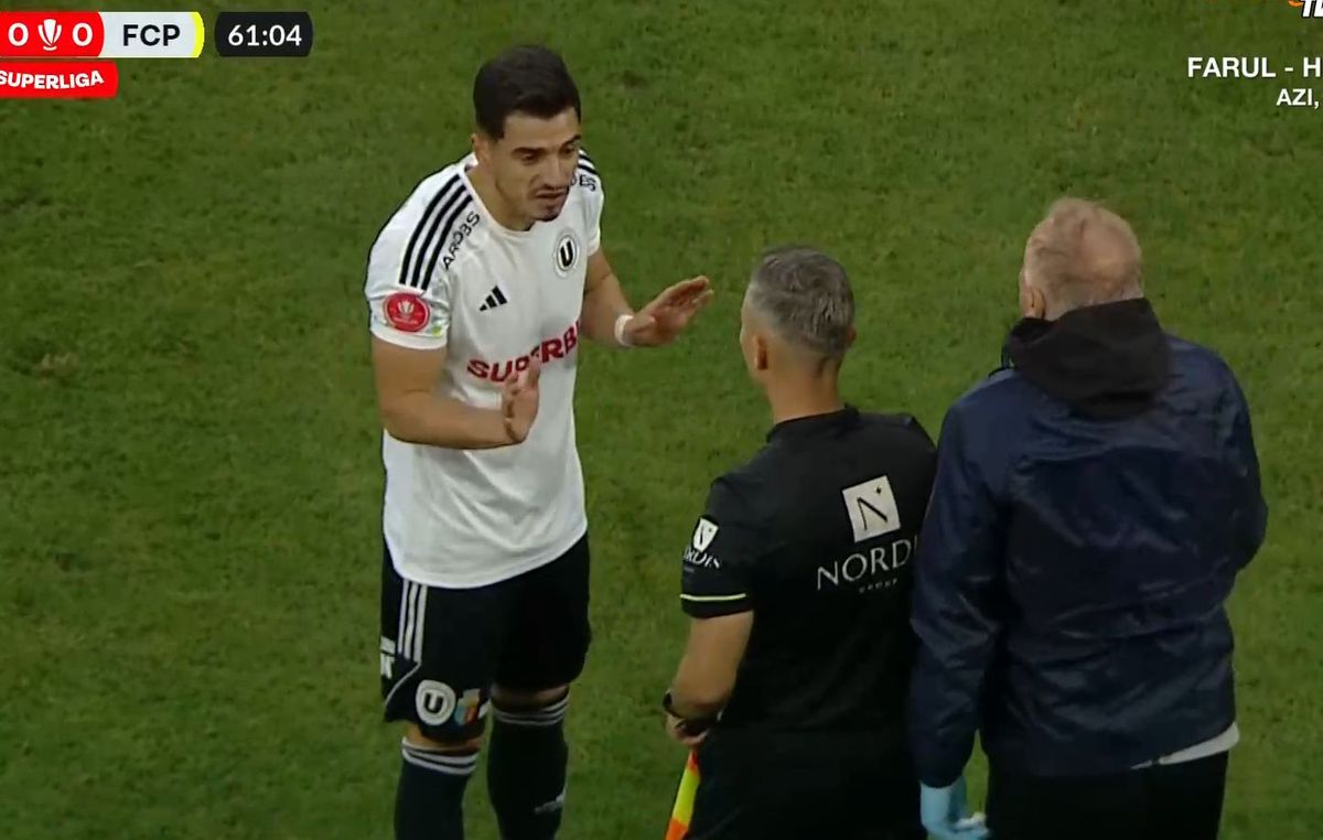 Eliminat imediat după ce a intrat pe teren! Vali Gheorghe a jucat doar 4 minute în U Cluj - Petrolul