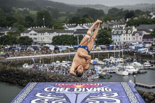 Constantin Popovici, locul al doilea în Red Bull Cliff Diving World Series 2024/Foto: Getty Images